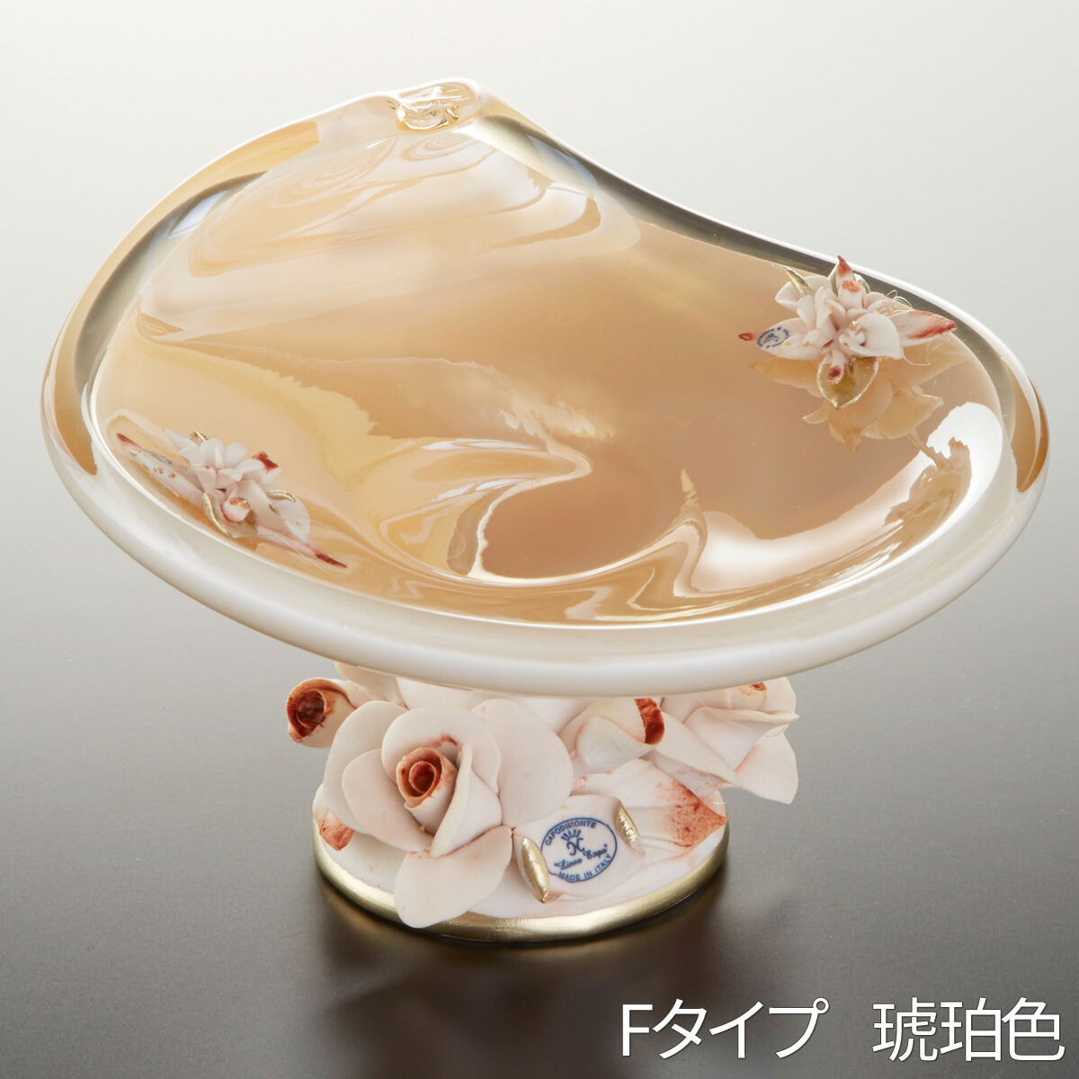 MURANO ムラノ 金彩 ピンク コンポート グラス MURANO ムラノ 金彩