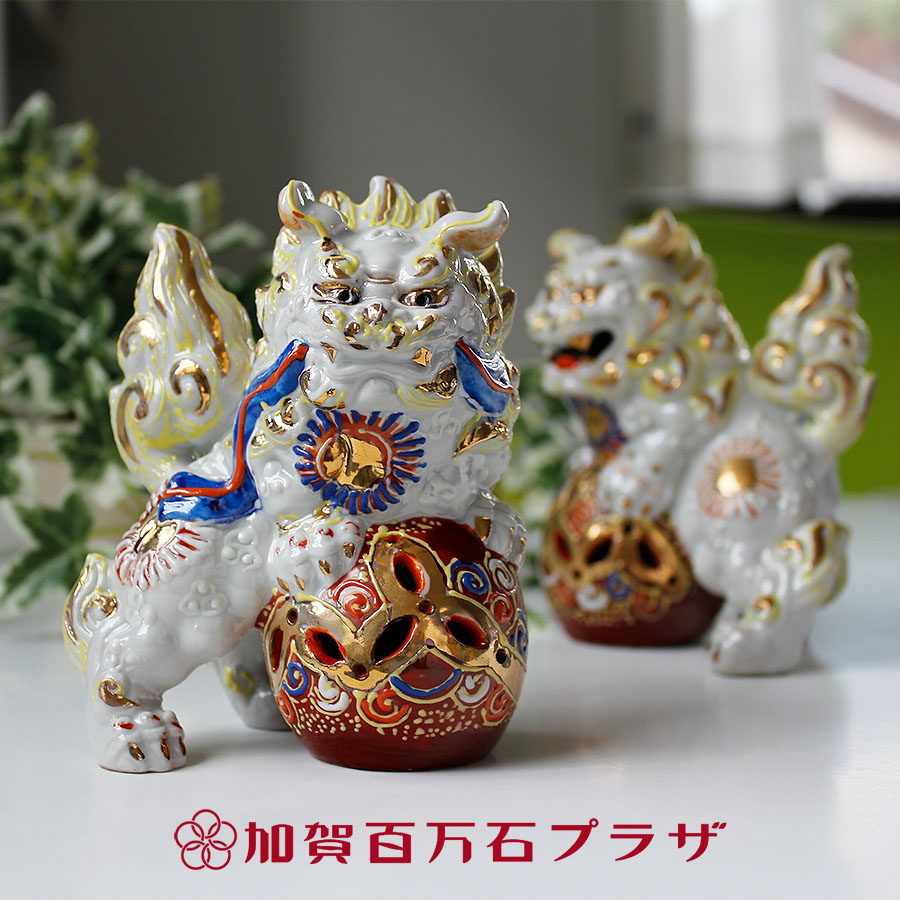 美品 九谷焼 巨大シーサー 送料込み 美品 九谷焼 巨大シーサー 送料