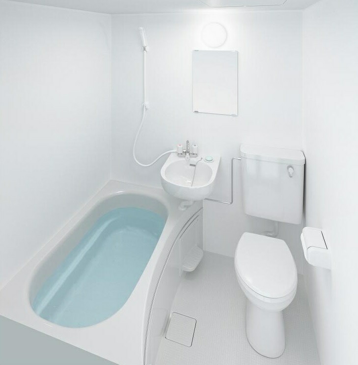 楽天市場】□ハウステック アパート用ユニットバス (洗面器 トイレ付