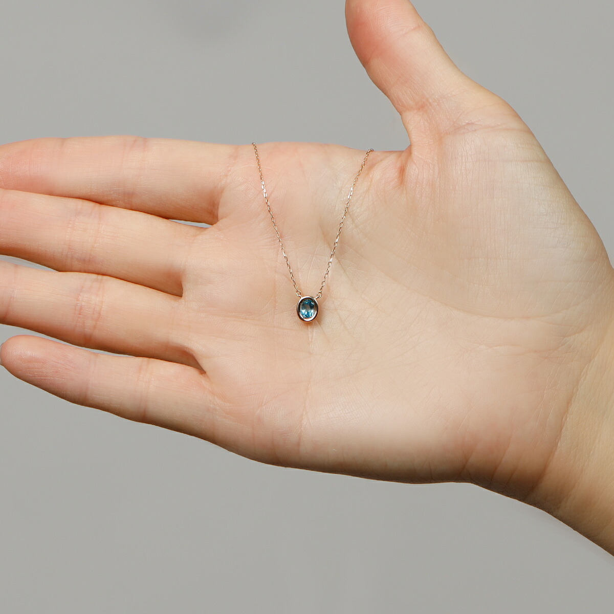 楽天市場】ブルートパーズ ネックレス 0.3カラット 18金 イエロー