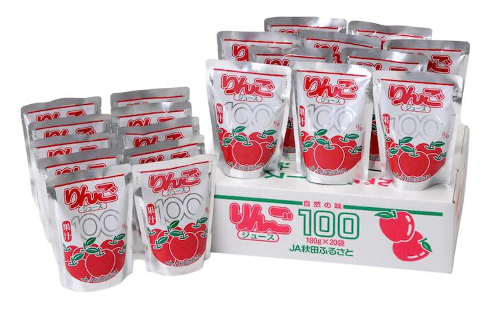 残り2名様 秋田産 りんごジュース 6箱（120袋入り）送料込み【品種は