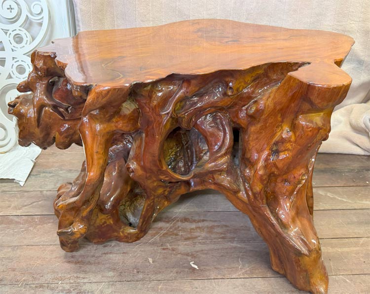 楽天市場】送料無料 自然木 木の根 座卓 低い テーブル W100cm 花台