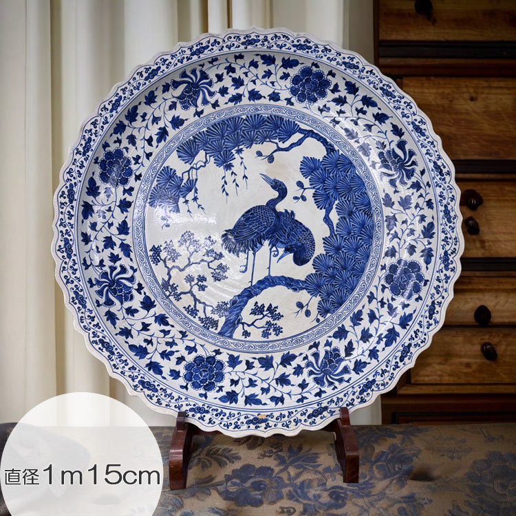 骨董品 昔の大きな皿 大絵皿 明治時代以前 骨董品 大絵