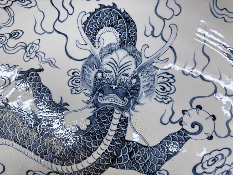 楽天市場】景徳鎮 青花 龍文盤 特大皿 直径約1m3cm 中国美術 染付 大皿