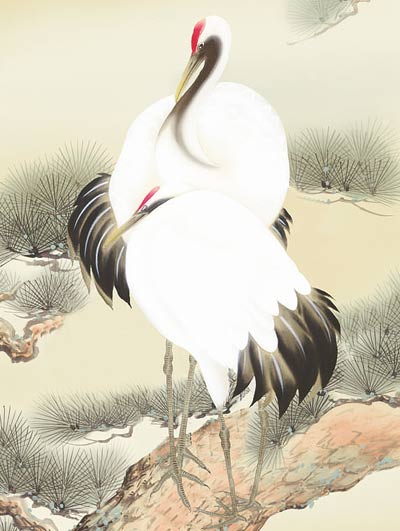 骨董】掛け軸 松上の鷹 肉筆 桐箱入り 骨董】掛け軸 松上の鷹 肉筆 桐