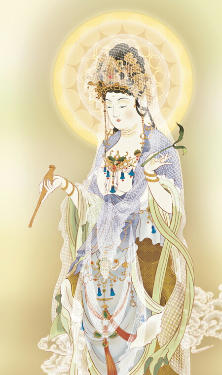 楽天市場】掛け軸 掛軸 観音様雲上観音(井川 洋光)送料無料 代引手数料