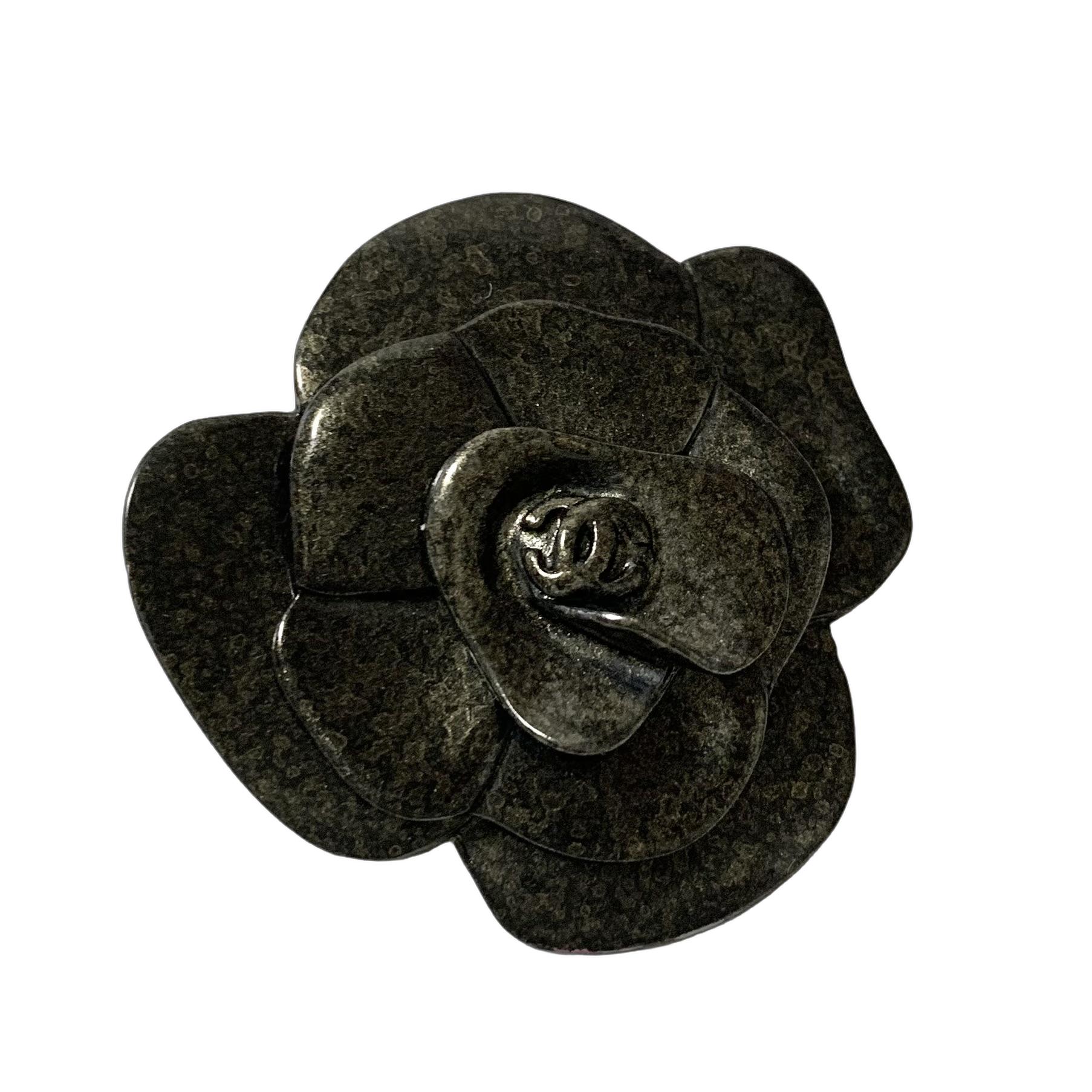 CHANEL ブラック カメリア コサージュ aq11927