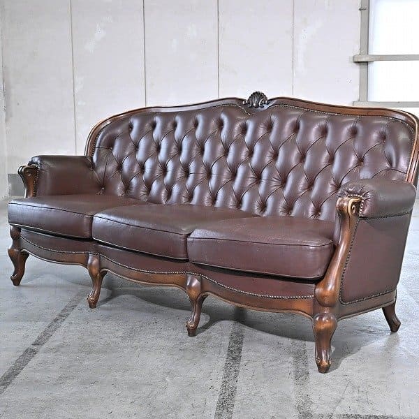 あ2 domani カリモク 椅子 ルイ15世 猫脚 アンティーク 2脚 あ2 domani