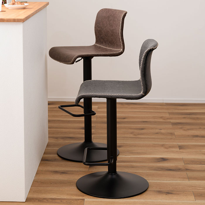 楽天市場】カウンターチェア バーチェア 背もたれ付き ソフトレザー