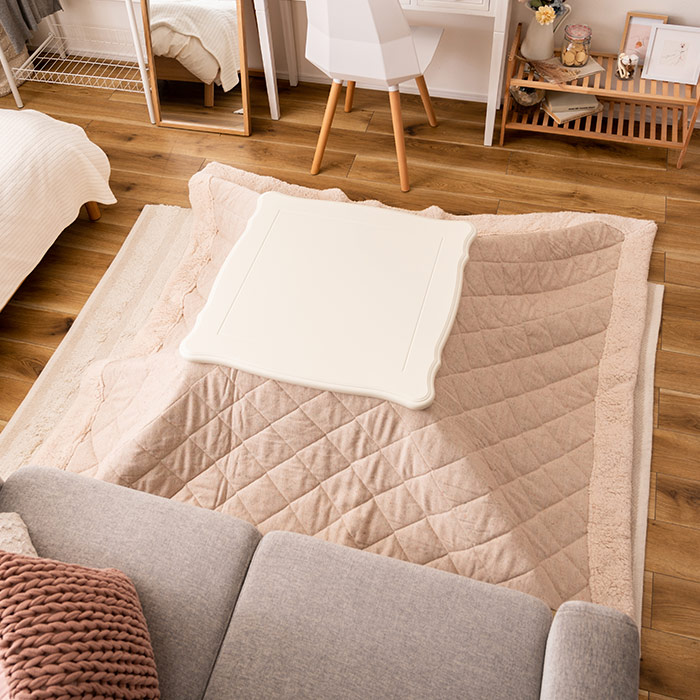 楽天市場】[レビュー特典]猫脚 こたつテーブル 正方形 70×70cm 木製