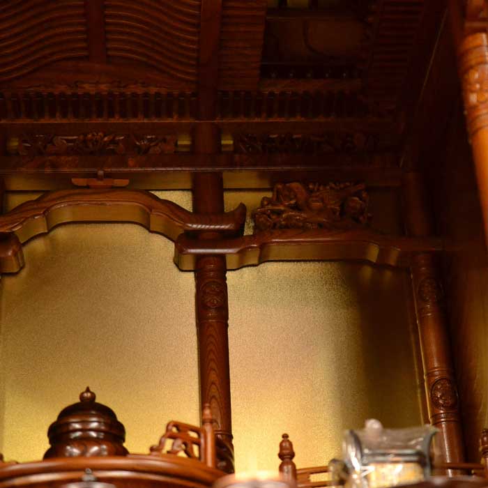 楽天市場】仏壇 最高級仏壇 本欅玉杢製 送料無料 三方開30号 【全国