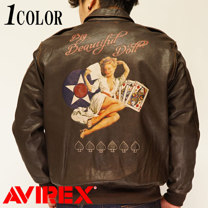 d*3様 希少 アヴィレックス レザージャケット ピンナップガール 90s