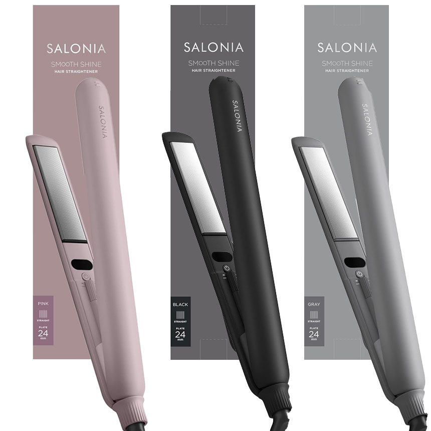 新品未開封 サロニア スムースシャイン ストレートアイロンブラック
