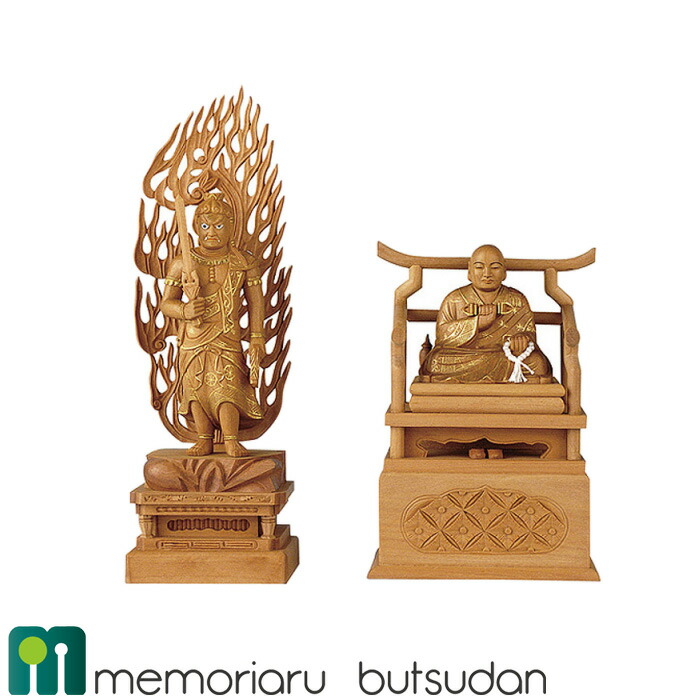 楽天市場】真言宗 仏像 脇侍【檀木 真言宗 脇仏 不動明王 弘法大師