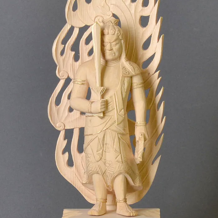 楽天市場】真言宗 仏像 脇侍セット 2体組【白木 真言宗 脇仏 略式彫