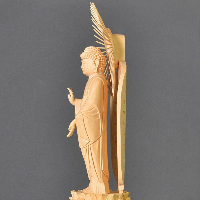 光背のみ#553 立像6.0寸用 放射光 火焔 透し彫◇白檀 木彫 仏像付属品