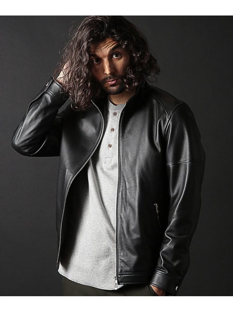 極美品/ラムレザー MEN'S BIGI メンズビギ シングルライダース