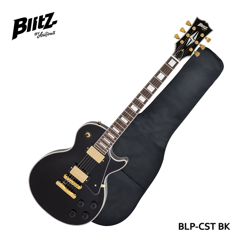 楽天市場】Blitz エレキギター BLP-CST BK レスポールカスタム