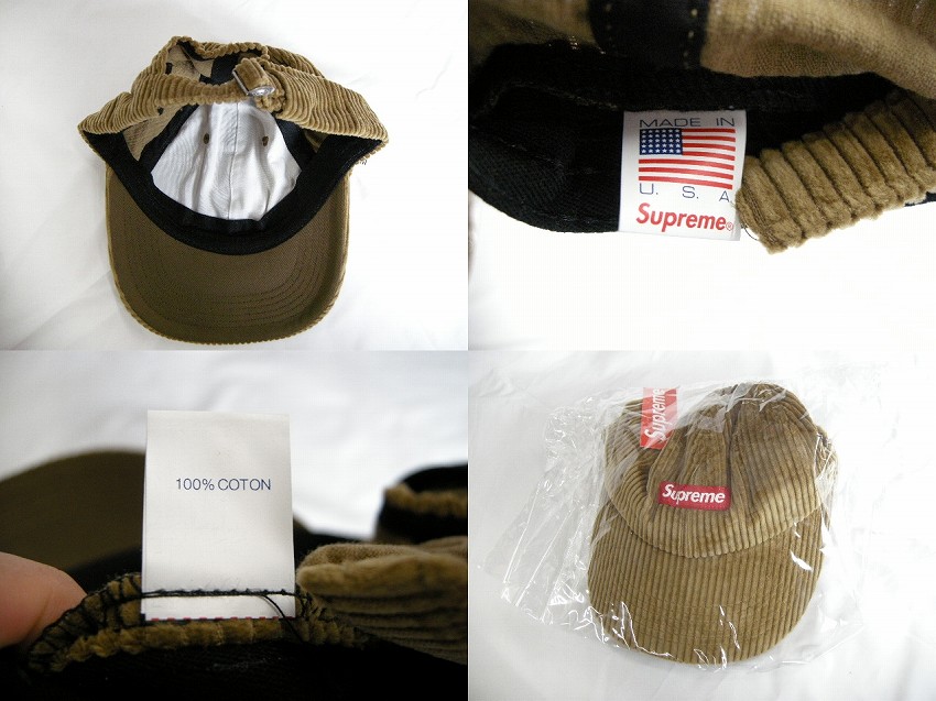 帽子 SUPREME Corduroy Small Box CAP Supreme Ripple Corduroy Small