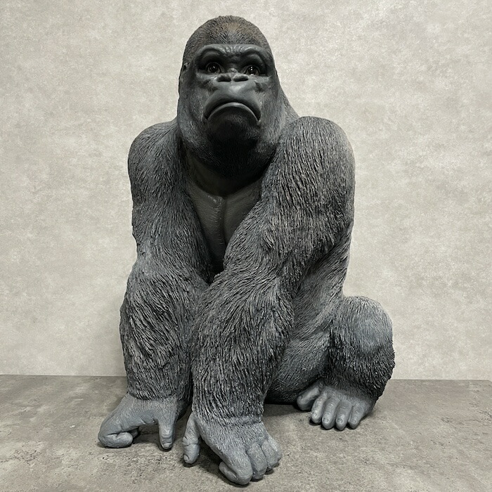 楽天市場】シルバーバック デカ黒ゴリラ 大 グッズ 高さ53cm woobia