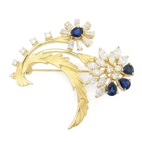 楽天市場】【緑屋質屋】ミキモト サファイア・ダイヤ ブローチ 1.69ct