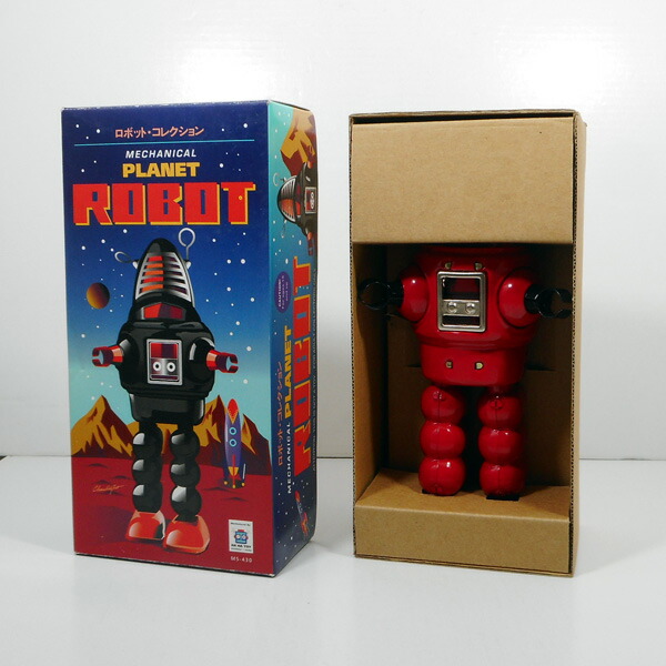 ブリキ おもちゃ ゼンマイ歩行ロボット PLANET ROBOT ブリキ おもちゃ