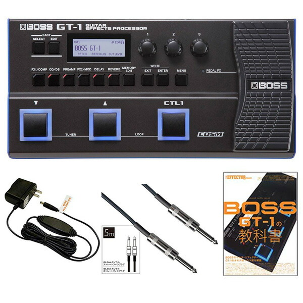 楽天市場】BOSS マルチエフェクター GT-1 + 純正アダプター + シールド