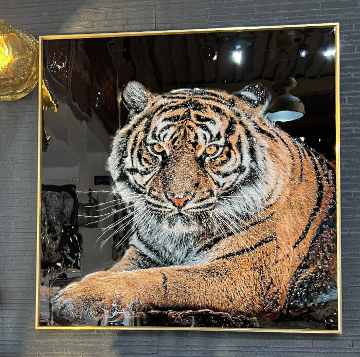 アートフレーム トラ/タイガー/虎 絵画 クリスタルピクチャー