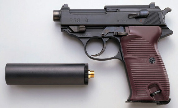 P38 トイガン ブラック/ブラウン マルシン P38 トイガン ブラック