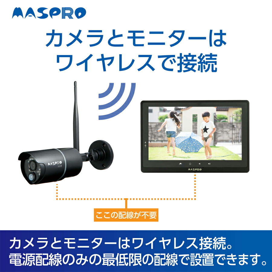 楽天市場】防犯カメラ 10.1インチモニター＆ ワイヤレスフルHDカメラ