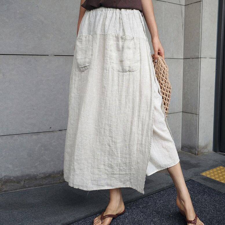 ホワイト ガウチョパンツ ドレッシー