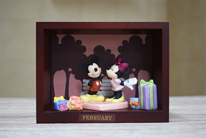 楽天市場】ミッキー＆フレンズ2月バレンタイン置物ディズニー2月14日