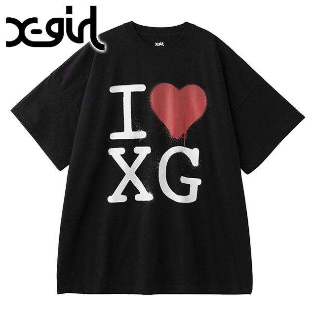楽天市場】エックスガール X-girl ステンシル アイラブXGロゴ ショート