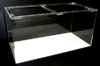 フランンジ仕様 白底 特注 角補強 アクリル水槽 60センチ 蓋付き 120×45
