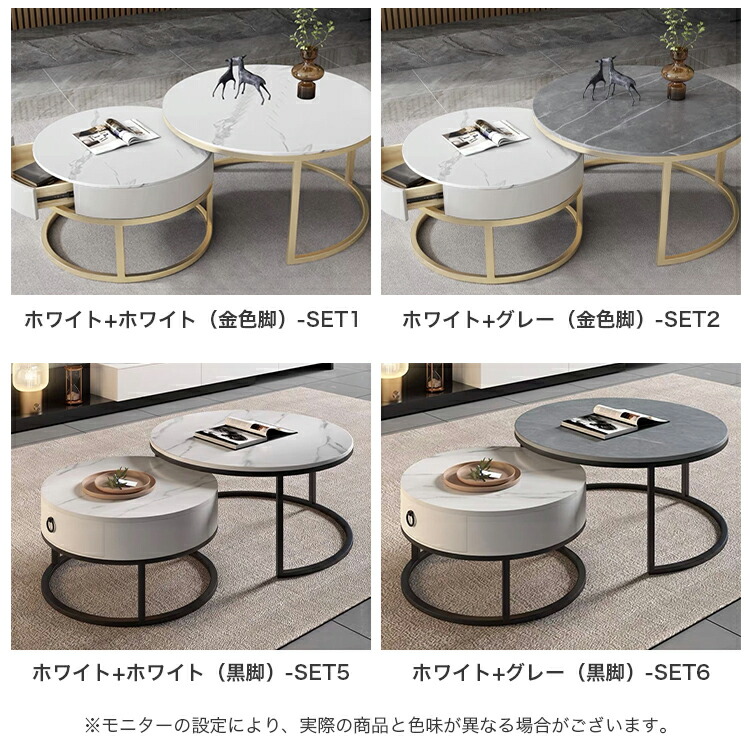 楽天市場】【楽天1位・3年保証】ネストテーブル 2個セット センター