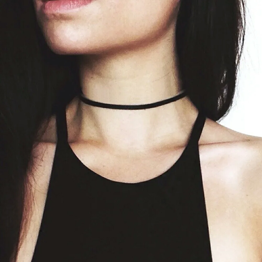 楽天市場】ラリエット風 シンプルフェイクレザーチョーカー 1個