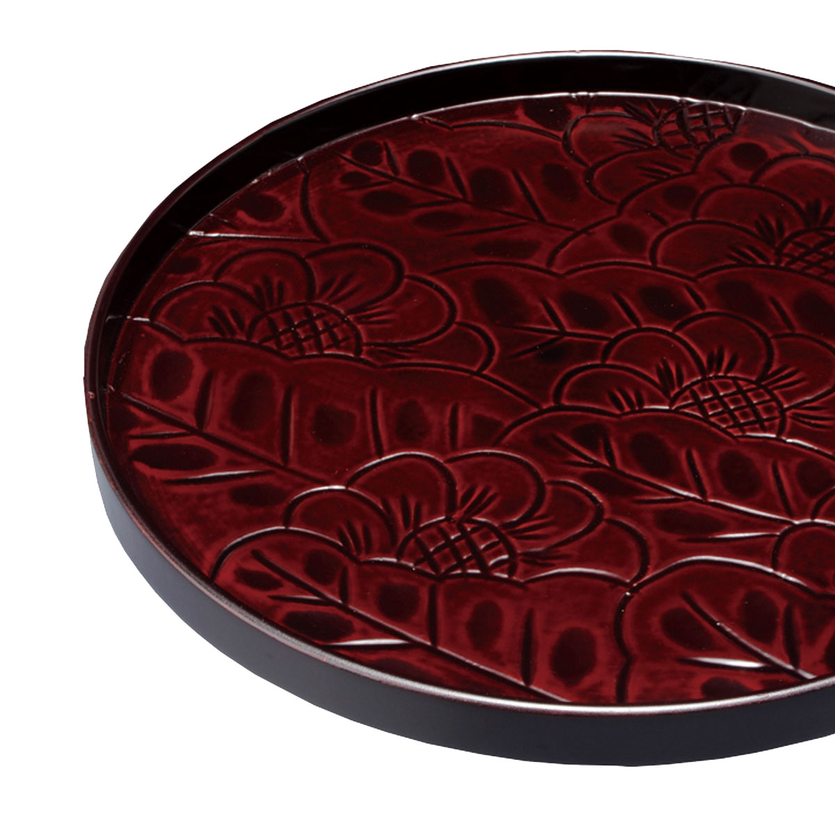 楽天市場】紀州塗り 紀州漆器 お盆 トレー 33cm 天然木製 丸盆 浅型丸