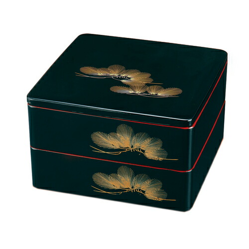 楽天市場】【2点5%クーポン 10日まで】 紀州塗り 7寸 二段 重箱 黒内