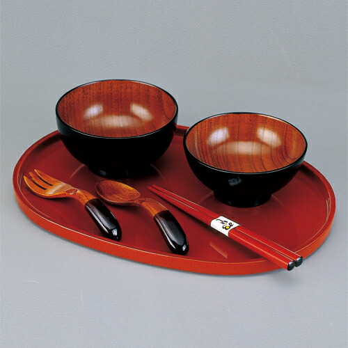 楽天市場】【2点5%クーポン 10日まで】 天然木製 お子様セット（黒