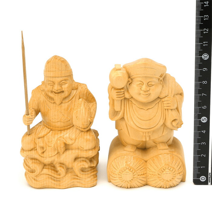 楽天市場】【 伊勢 宮忠 】【 木彫 えびす様・大黒様 二福神 No.4