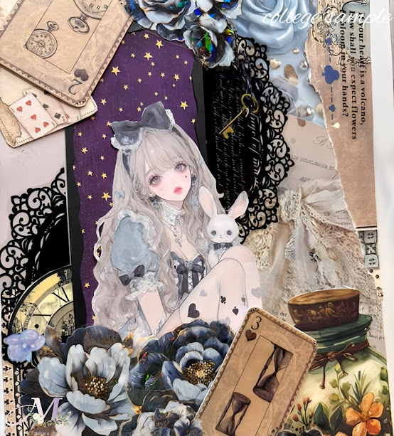 楽天市場】コラージュシート 素材紙 デザインペーパー a4 コラージュ