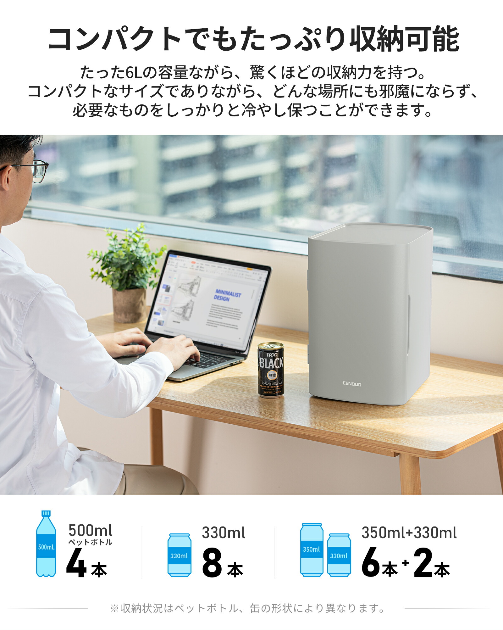 楽天市場】EENOUR 6L 冷温庫 保温庫 タオルウォーマー ミニ冷蔵庫