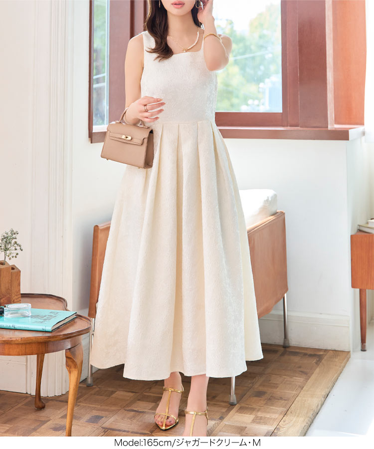 楽天市場】ジャガードスクエアネックドレス [E3464] レディース 20代