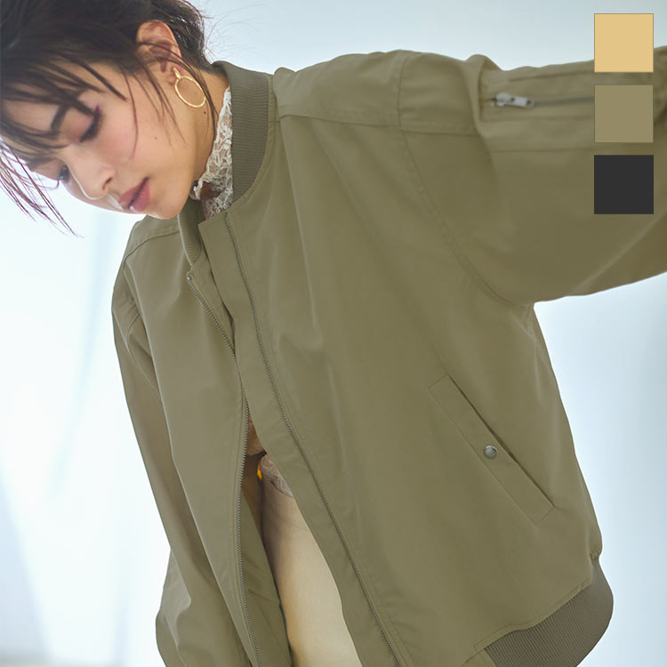 楽天市場】 ボリュームスリーブMA1ブルゾン [K1115] レディース