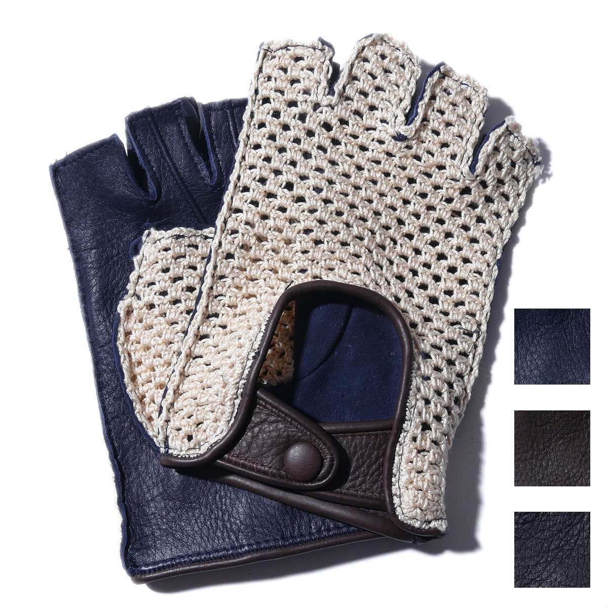 ラスト1点！メローラ MEROLA ペッカリー革 ネイビー（紺色）ライニング