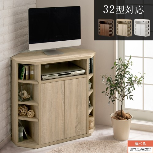 楽天市場】木製テレビ台 デッキ収納 扉付き 高い ハイ 32インチ 32型