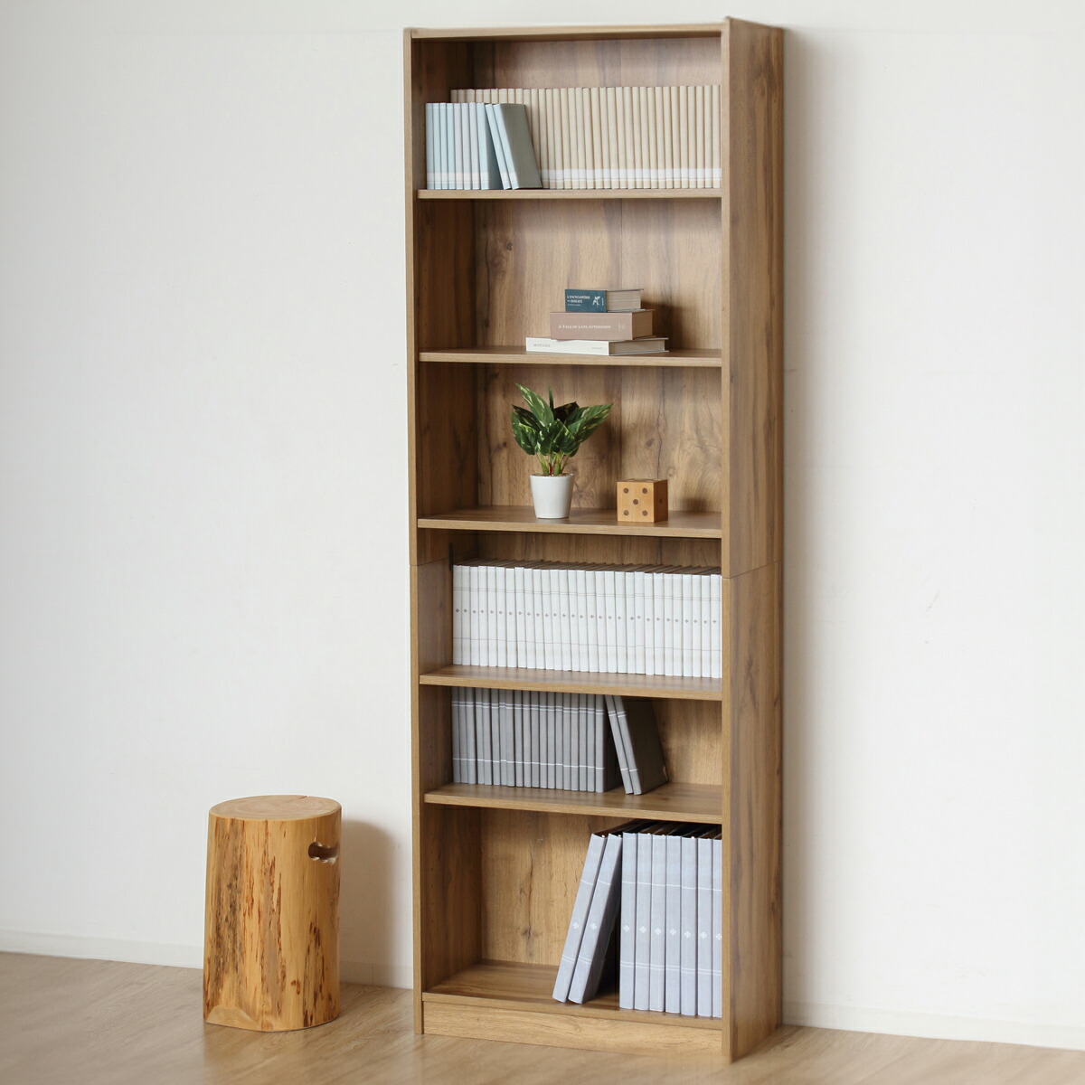 楽天市場】らくらく組立 文庫本棚 W600 D295 H1800 らくらく組立