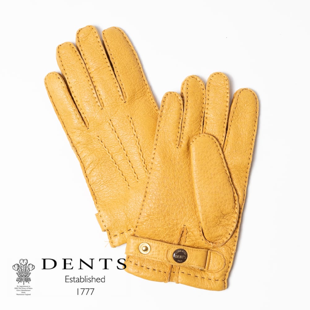 未使用 】DENTS グローブ ペッカリーレザー ブラウン 7 1/2 未使用