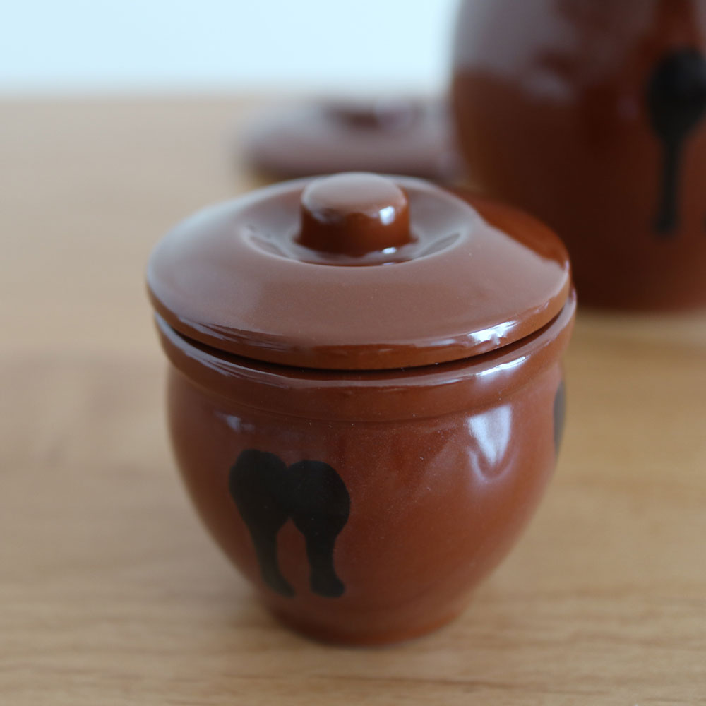 楽天市場】国産 甕(かめ) 壷 蓋付き 1合 / 180ml 常滑焼 日本製 山源窯