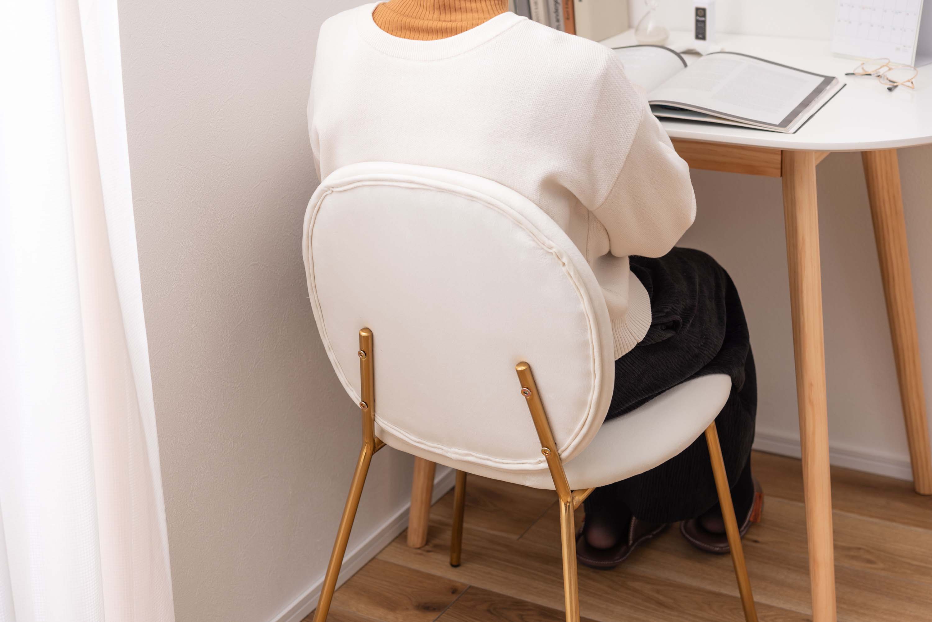 楽天市場】チェア 椅子 イス ダイニング ベロア調 アンティーク